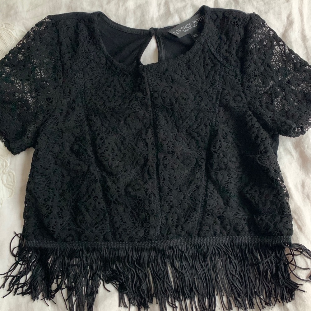 Crop top with fringe